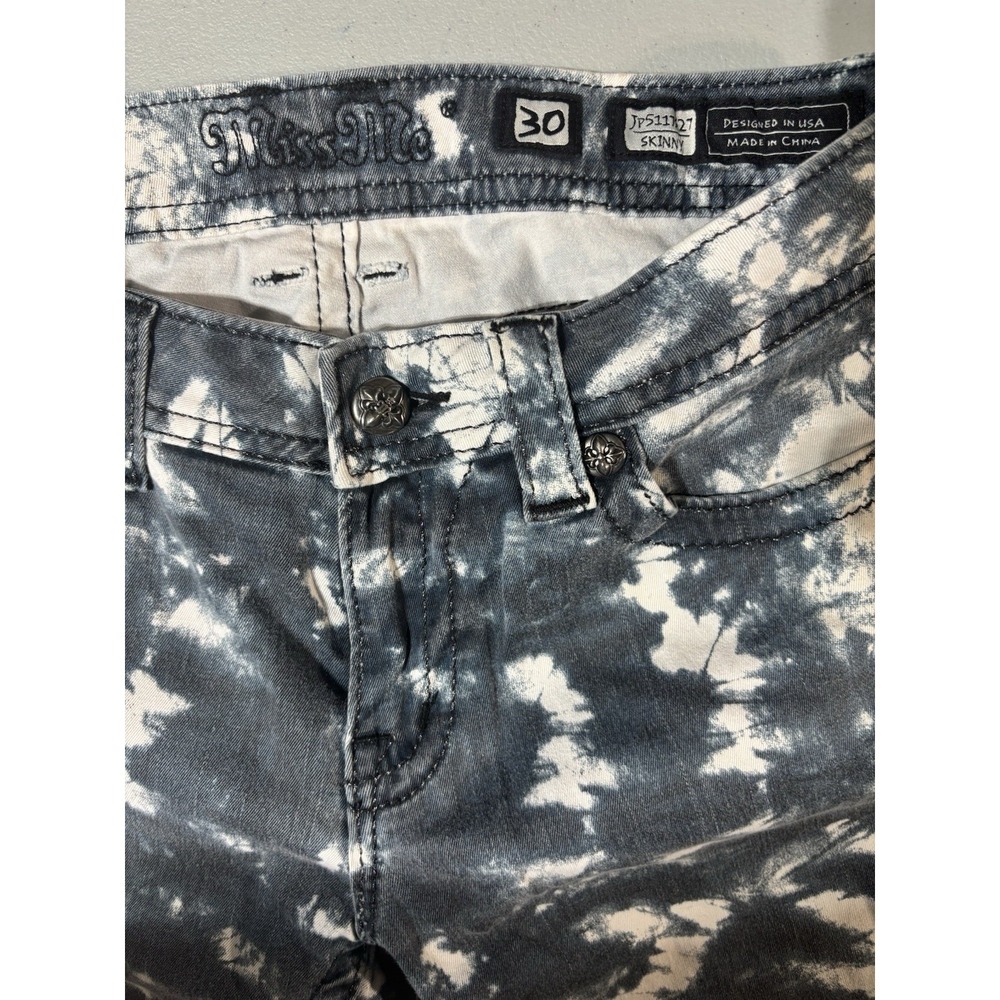 MISS ME Skinny Tie Dye Jeans With Stretch 30x32 RARE & Hard To Find 👖 - Picture 3 of 7